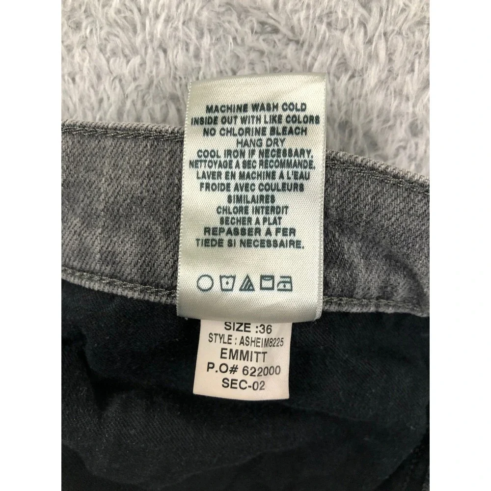 Joe's Jeans Men 36x34 Grey The Brixton Straight Fit